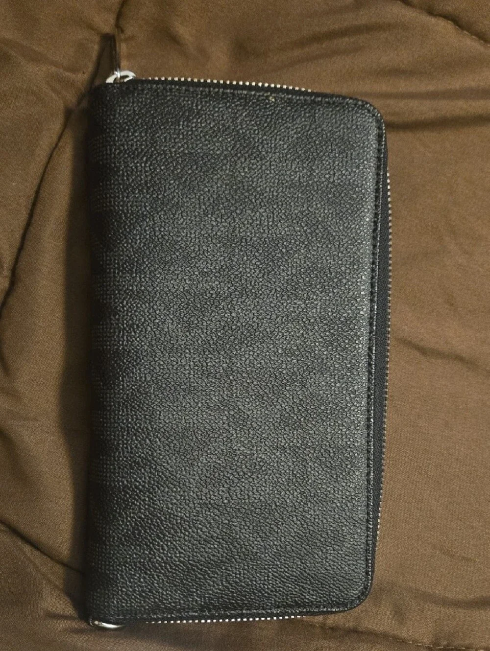 Black Michael Kors Pebbled Zip-Around Wallet